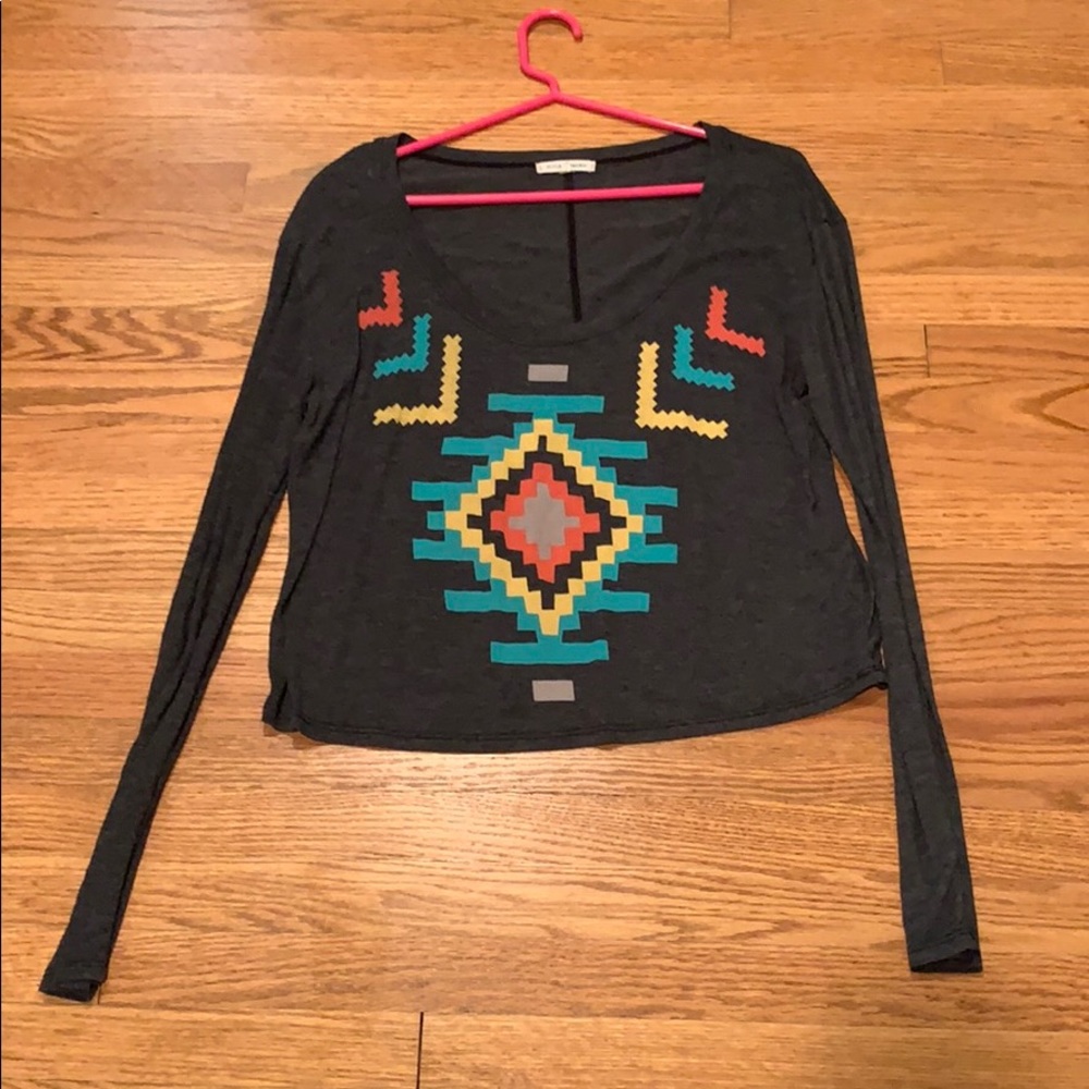 Title Unknown long sleeve printed top